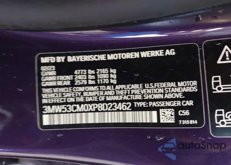 2023 BMW M240 I xDrive z USA, uszkodzony, nr VIN 3MW53CM0XP8D23462